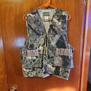 Men's Medium Quail Unlimited Mossy Oak Break-Up Camo Game Bag Hunting Vest